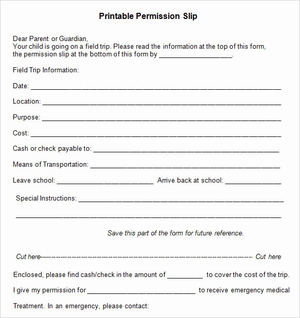Field Trip Permission Slip Pdf Awesome Slip Template 13 Free Word Excel Pdf Documents Download
