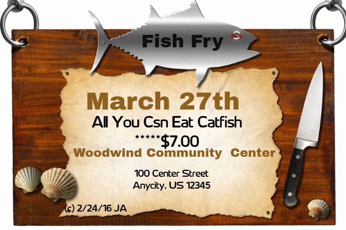 Fish Fry Flyer Template New Fish Fry Template