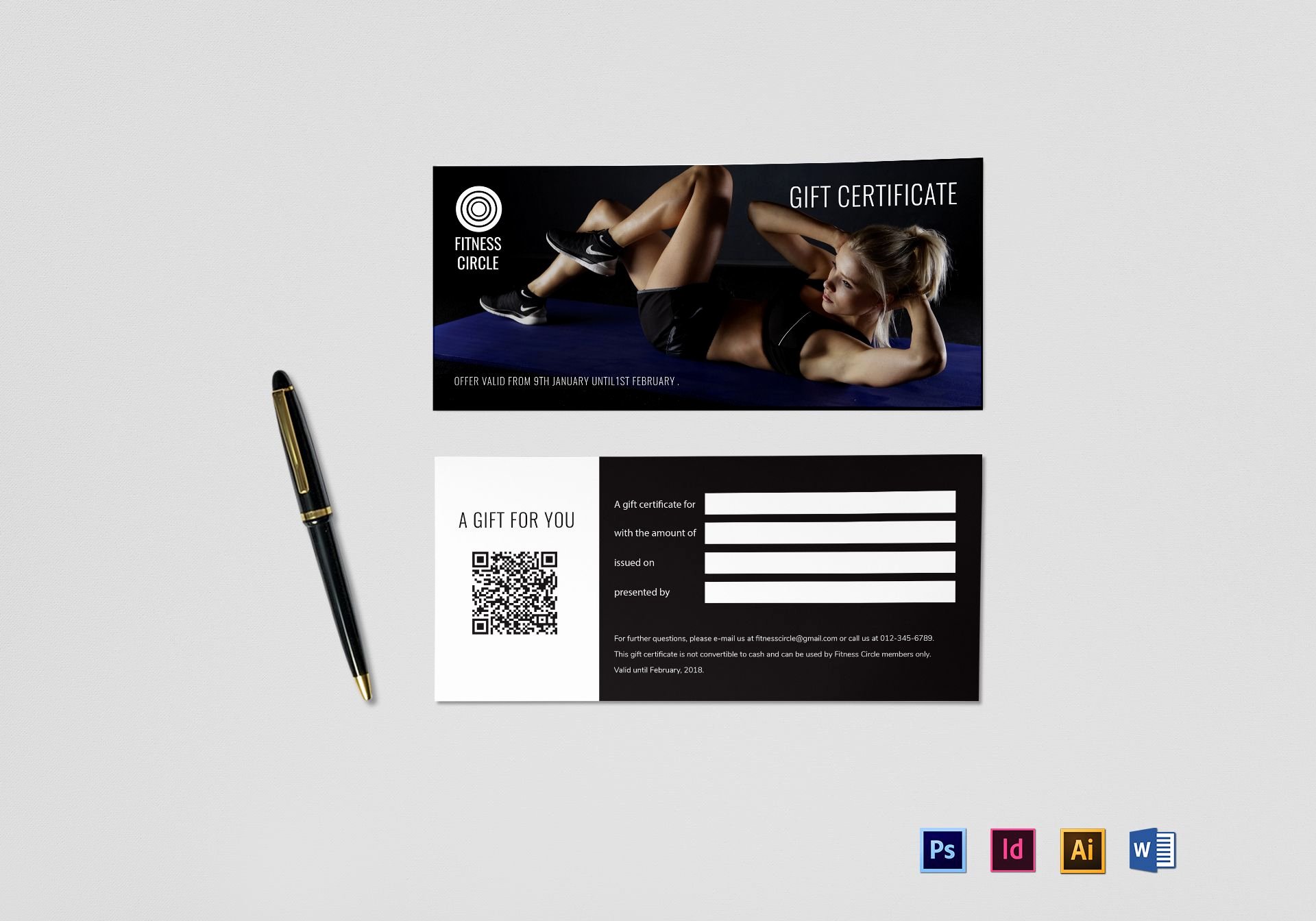 Fitness Gift Certificate Template Best Of Fitness Gift Certificate Design Template In Psd Word Illustrator Indesign