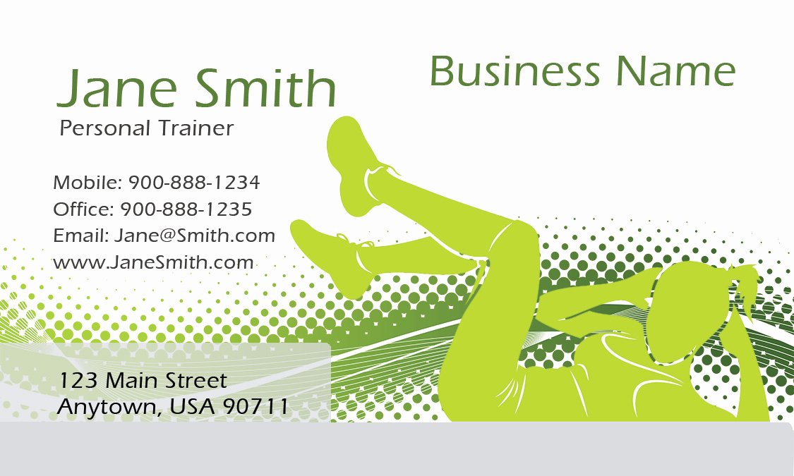 Fitness Trainer Business Cards Unique athletic Personal Trainer Business Card Design