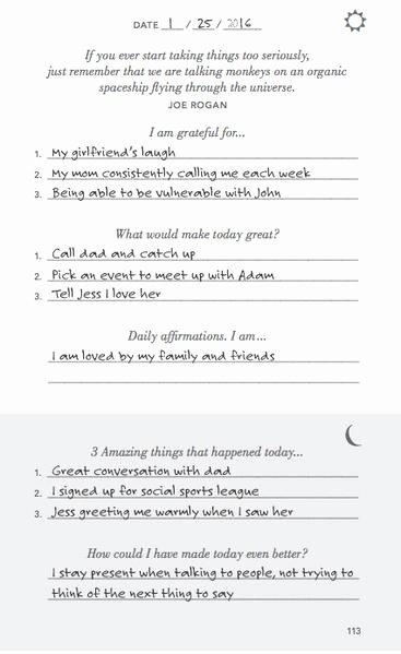Five Minute Journal Template Lovely Five Minute Journal Tips – Intelligent Change