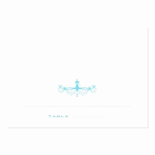 Folded Business Card Templates Lovely Blue Chandelier Folded Place Cards Pack Chubby Business Cards