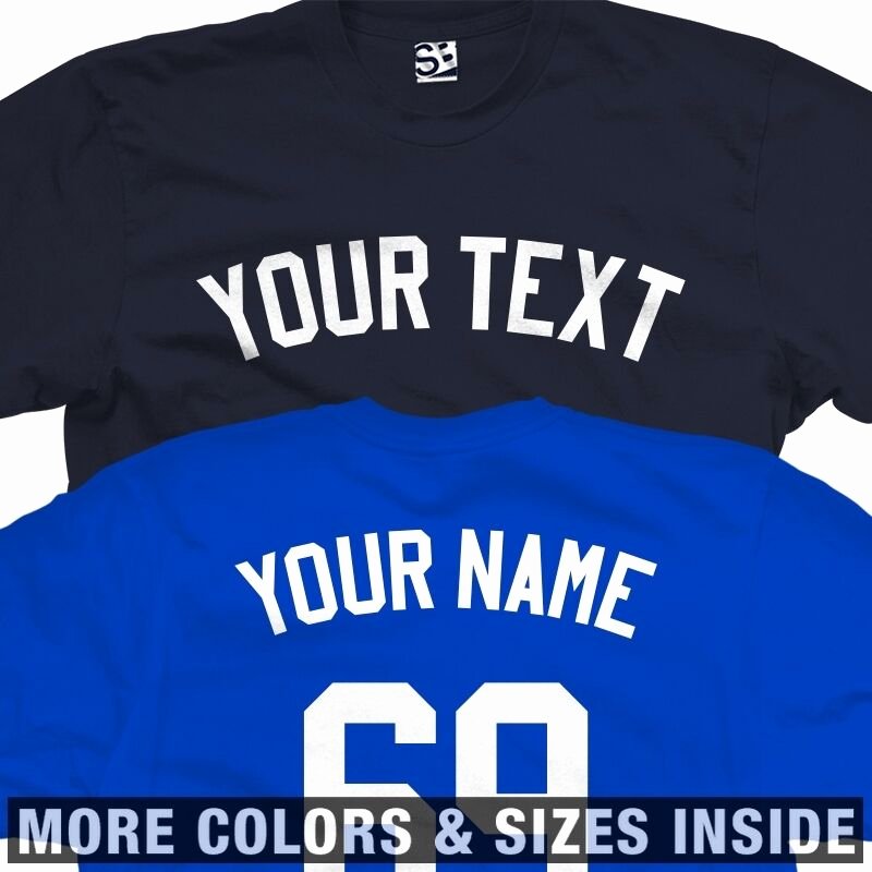 Font for T Shirt Beautiful Custom Yankee Block Text T Shirt Baseball Style Font Front Name Number In Back