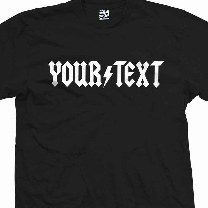 Font for T Shirts Luxury Custom Ac Dc Font Logo Personalized T Shirt