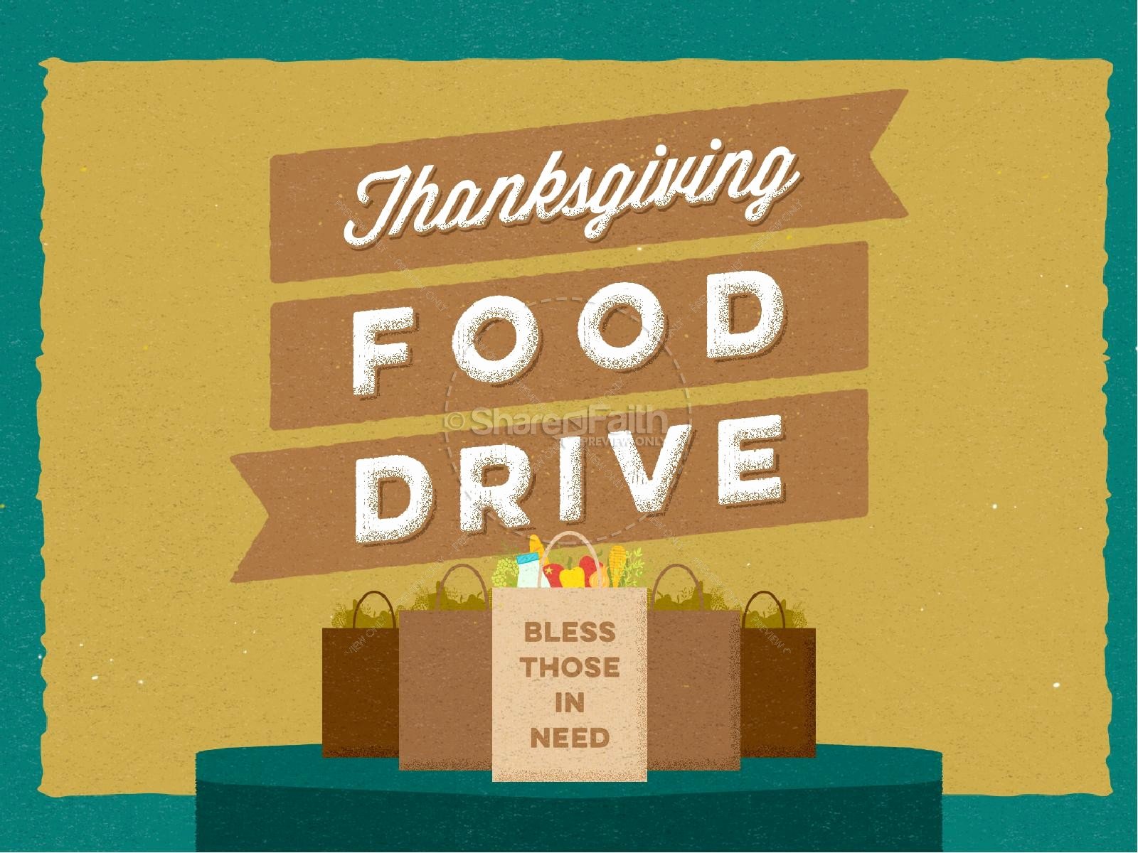 Food Drive Flyer Template Microsoft Awesome Thanksgiving Food Drive Christian Powerpoint