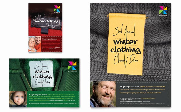 Food Drive Flyer Template Microsoft Elegant Winter Clothing Drive Flyer &amp; Ad Template Word &amp; Publisher