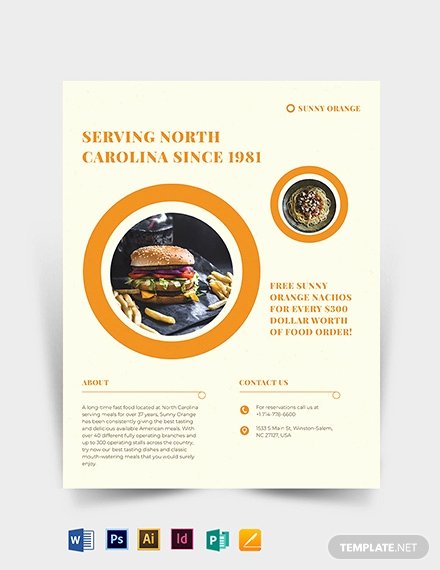 Food Drive Flyer Template Microsoft New 25 Fast Food Flyer Templates Word Psd Ai Vector Eps