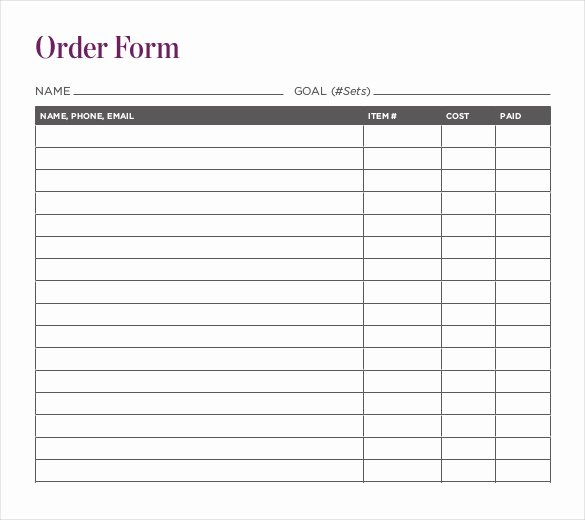 Food order form Template Lovely 15 Fundraiser order Templates Ai Word