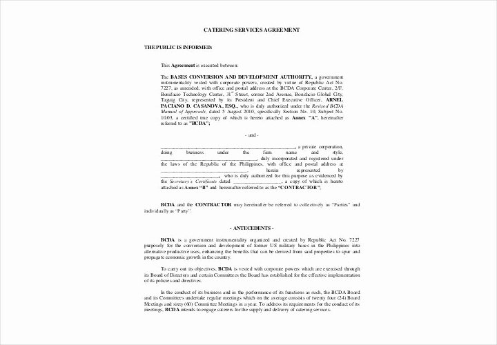 Food Service Contract Template Best Of 15 Food Service Contract Templates for A Restaurant Cafe and Bakery Docs