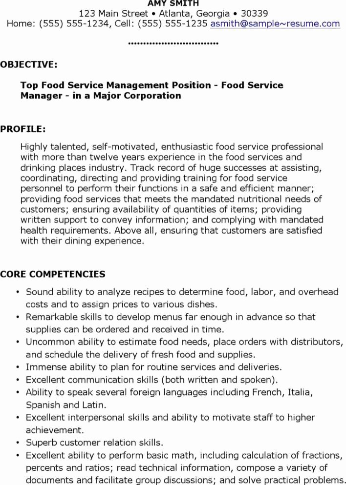 Food Service Manager Resume Luxury Download Food Service Manager Resume for Free Tidytemplates