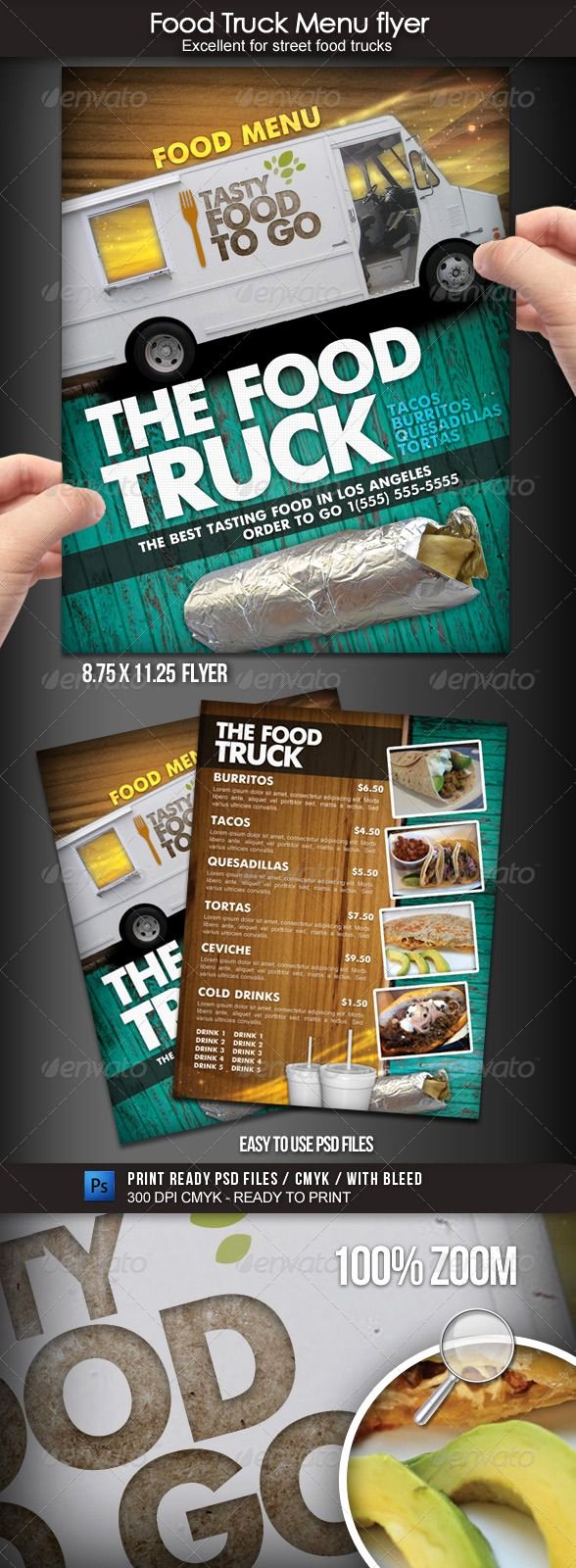 Food Truck Menu Template Beautiful Food Truck Menu Flyer