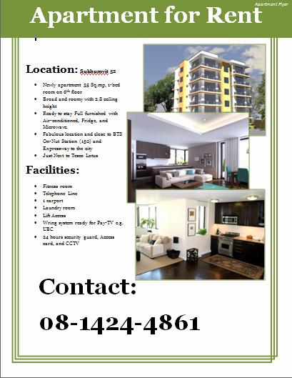 For Rent Flyer Template Fresh Apartment for Rent Flyer Template