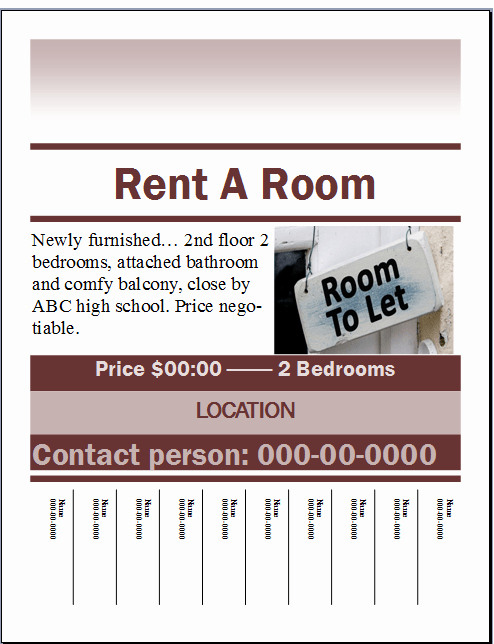For Rent Flyer Template Unique 30 Of Apartments for Rent Advertisement Free Template