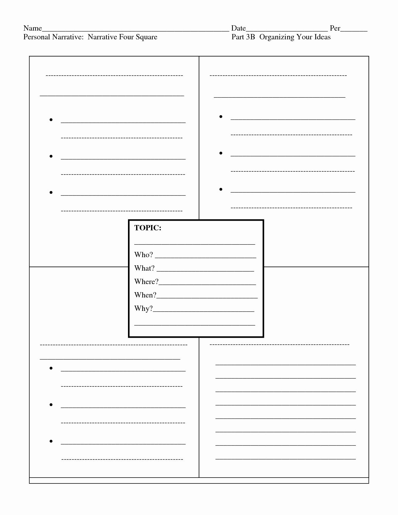 Four Square Graphic organizers Awesome 10 Best Of Four Square Vocabulary Worksheet Blank Four Square Writing Template
