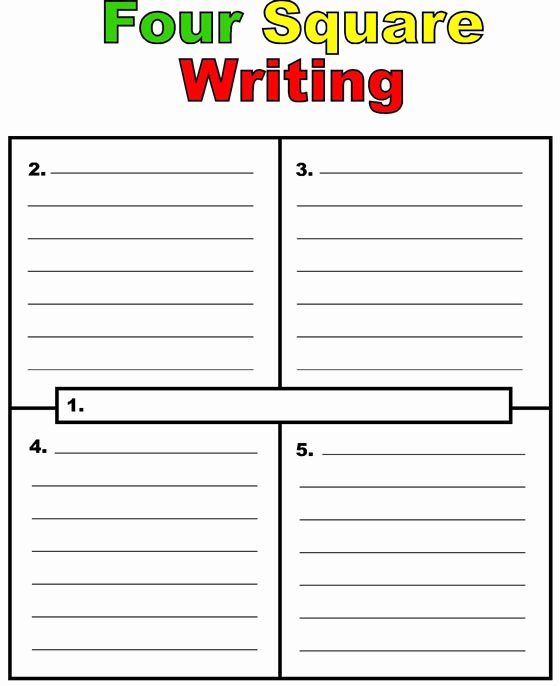 Four Square Graphic organizers Fresh Teaching Four Square Writing On Pinterest