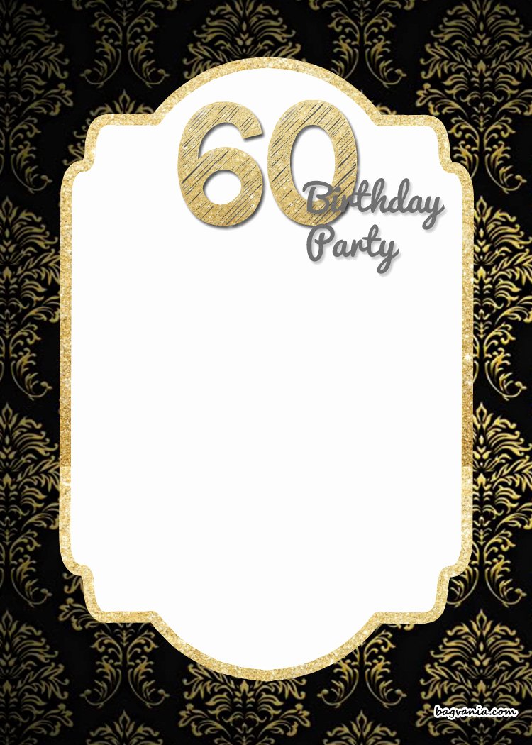Free Anniversary Invitation Templates Unique Free Printable 60th Birthday Invitation Templates Free