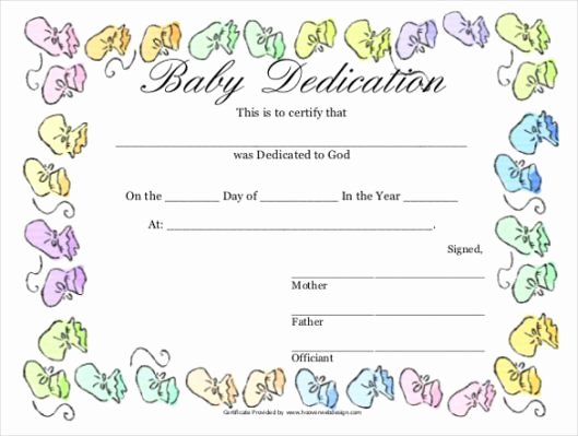 Free Baby Dedication Certificate Luxury Printable Baby Dedication Certificate Projects to Try
