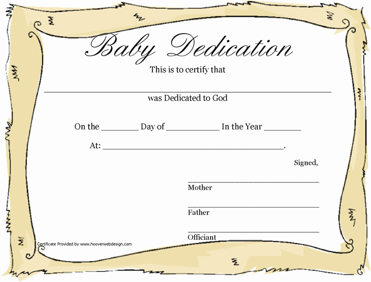 Free Baby Dedication Certificate New Free Baby Dedication Certificate Pdf 92kb