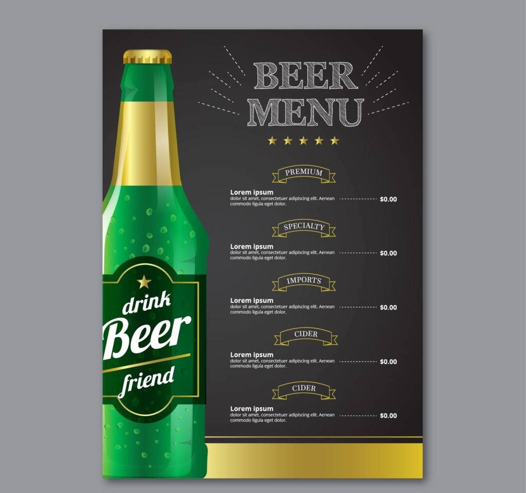Free Beer Menu Template Inspirational 16 Beer Menu Designs &amp; Examples Psd Ai Vector Eps