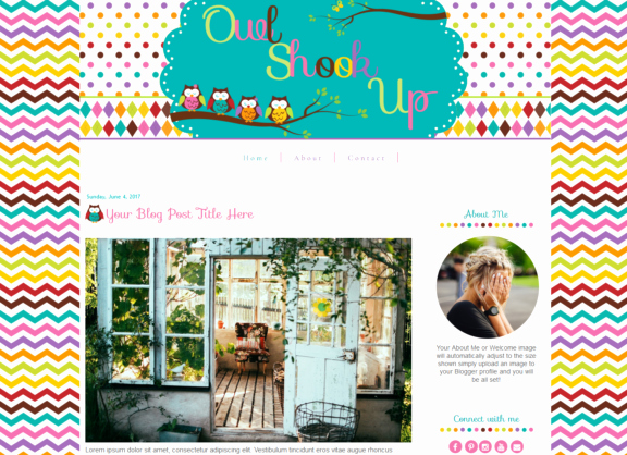 Free Blogger Templates for Teachers Elegant Teacher Blog Template with Owls and Bright Colors