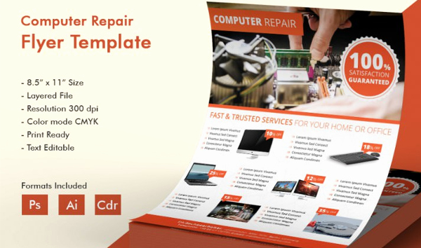 Free Computer Repair Flyer Template New 26 Puter Repair Flyer Templates Psd Ai Eps format