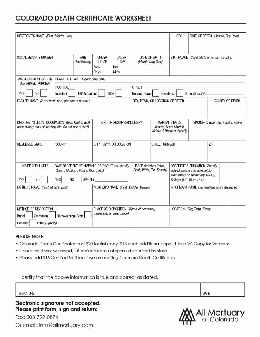 Free Death Certificate Template Awesome 37 Blank Death Certificate Templates [ Free] Template Lab