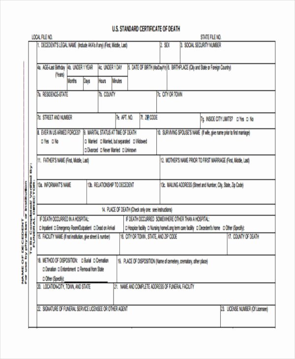 Free Death Certificate Template Best Of Certificate formats Templates 38 Free Word Excel Pdf Documents Download