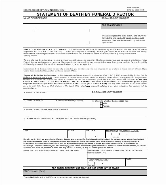 Free Death Certificate Template New 11 Sample Death Certificate Templates Pdf Doc