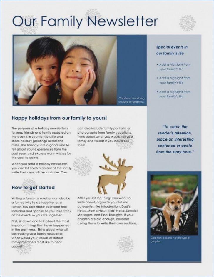 Free Family Newsletter Template Awesome 19 Family Christmas Newsletter Templates