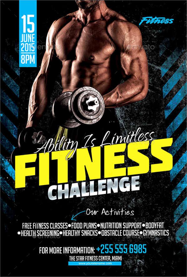 Free Fitness Flyer Template Fresh 48 Printable Fitness Flyers Psd Eps Word formats
