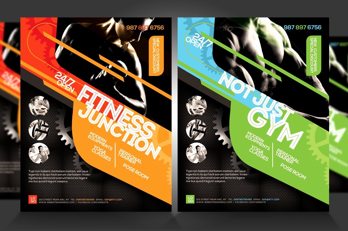 Free Fitness Flyers Templates Best Of Fitness Flyer Gym Flyer V5 Flyer Templates Creative Market