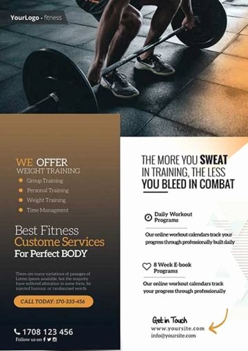 Free Fitness Flyers Templates Fresh Download Free Fitness Gym Flyer Psd Templates for Shop