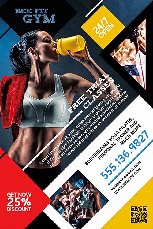 Free Fitness Flyers Templates Fresh Fitness Gym Free Psd Flyer Template Download for Shop