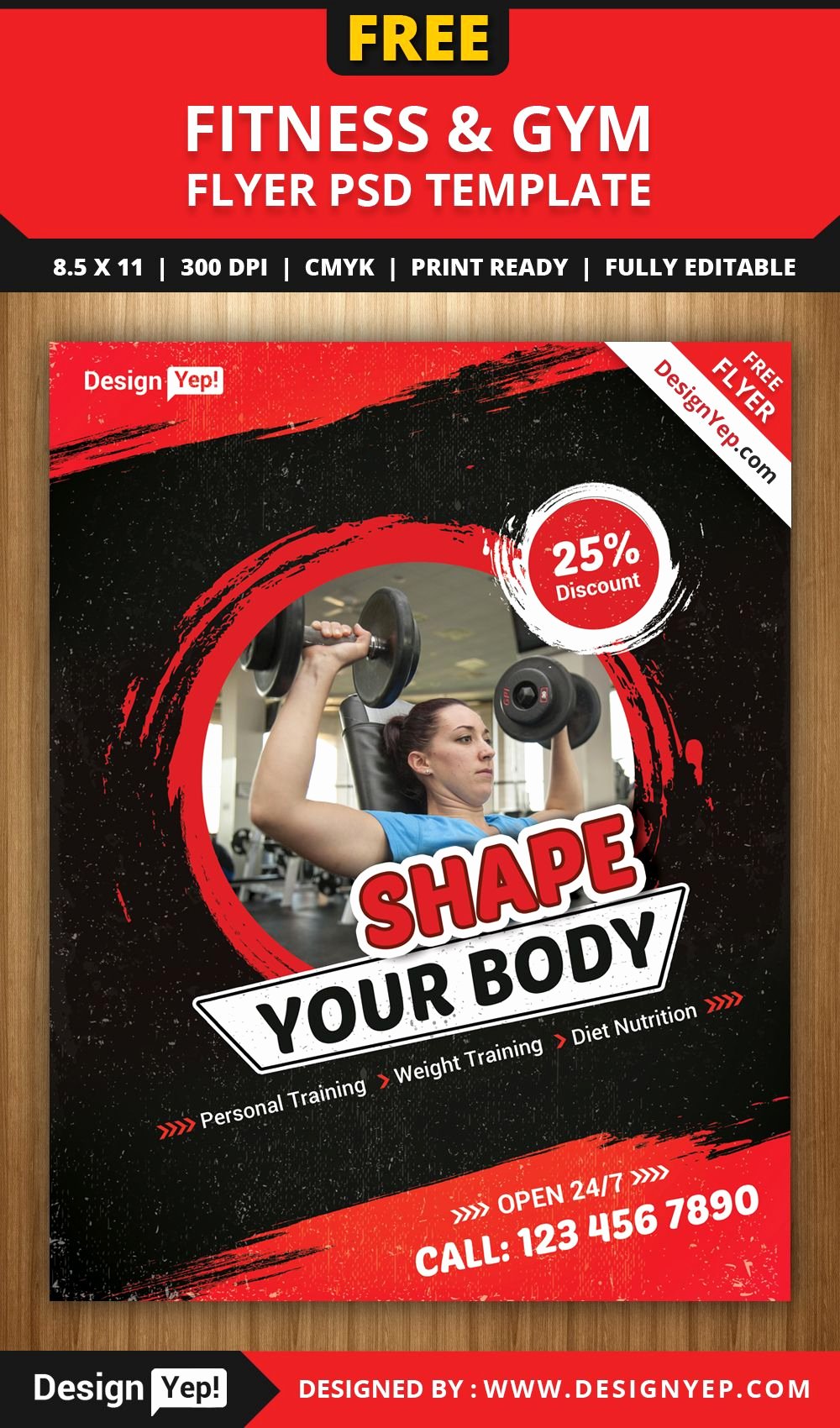 Free Fitness Flyers Templates Fresh Free Fitness Gym Flyer Psd Template 4411 Designyep Free Flyers Pinterest