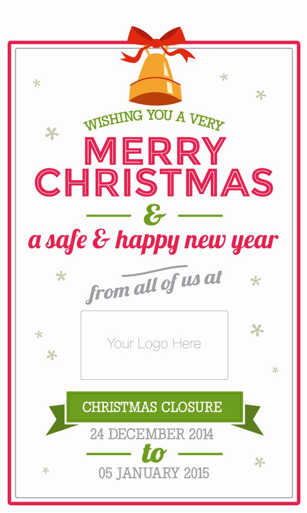Free Holiday Email Templates Elegant Do Your Customers Know Your Opening Hours Over Christmas Martlette
