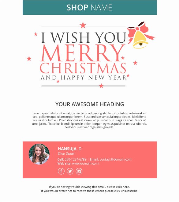 Free Holiday Email Templates Fresh Holiday Email Template – 18 Free Jpg Psd format Download