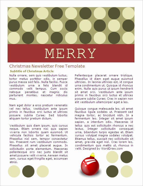 Free Holiday Newsletter Templates Luxury 27 Microsoft Newsletter Templates Doc Pdf Psd Ai