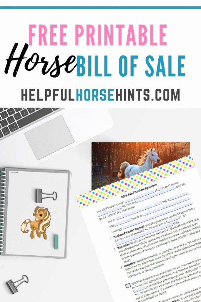 Free Horse Bill Of Sale Unique Free Printable Horse Bill Of Sale form