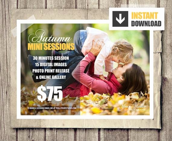 Free Marketing Templates for Photographers Unique Mini Session Template for Graphers Instant Download