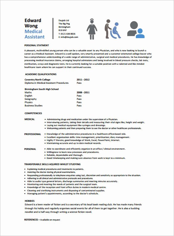 Free Medical assistant Resume Templates Beautiful 5 Medical assistant Resume Templates Doc Pdf