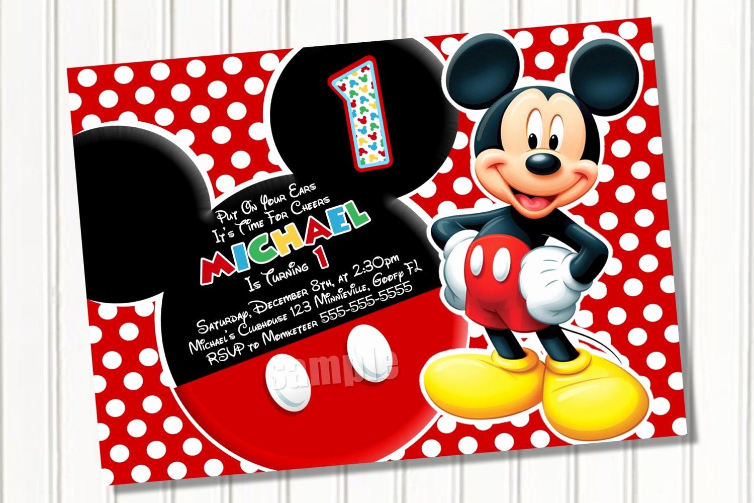 Free Mickey Mouse Invitations Personalized Awesome Free Printable Mickey Mouse 1st Birthday Party Invitations israel Lopez Jr In 2019