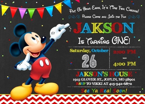 Free Mickey Mouse Invitations Personalized Awesome Mickey Mouse Template Invitation Cobypic