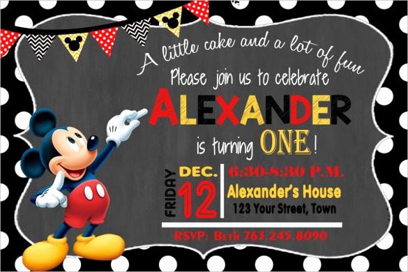 Free Mickey Mouse Invitations Personalized Beautiful 31 Mickey Mouse Invitation Templates Free Sample Example format Download