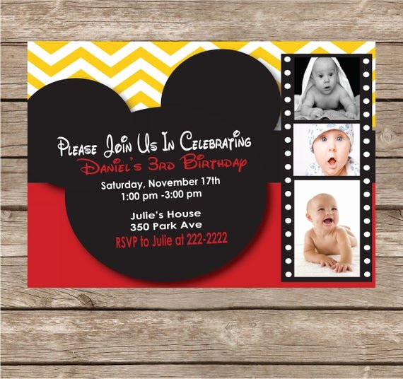 Free Mickey Mouse Invitations Personalized Elegant Personalized Free Thank You Notes &amp; Boys Mickey Mouse Club Inspired Birthday Invitation