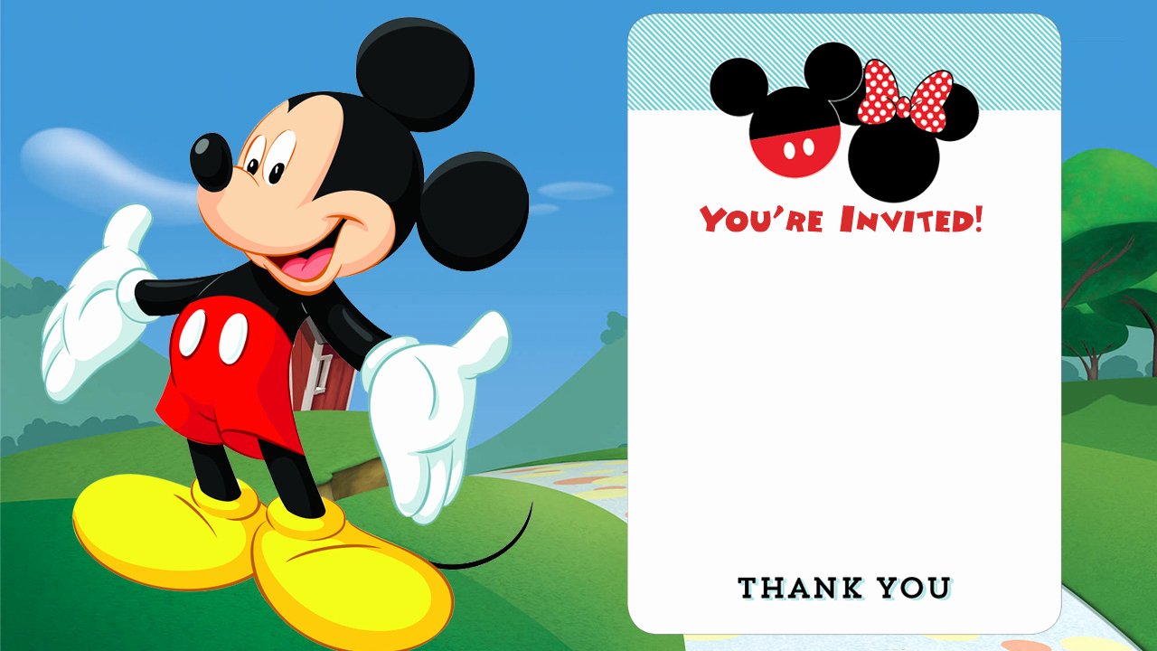 Free Mickey Mouse Invitations Personalized Fresh Free Disney Printable Birthday Invitations Free Invitation Templates Drevio