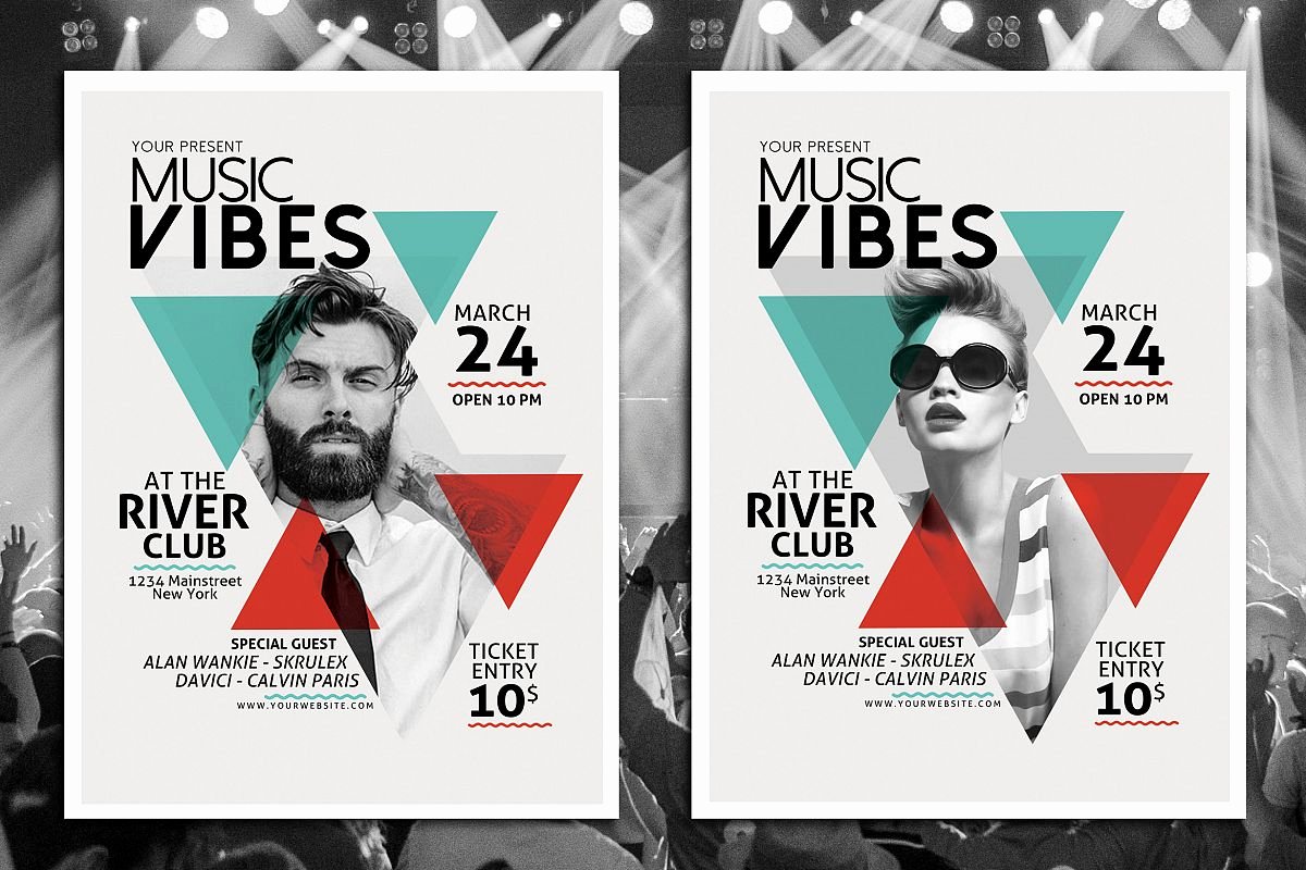 Free Music Poster Templates Awesome Minimal Music Flyer Template