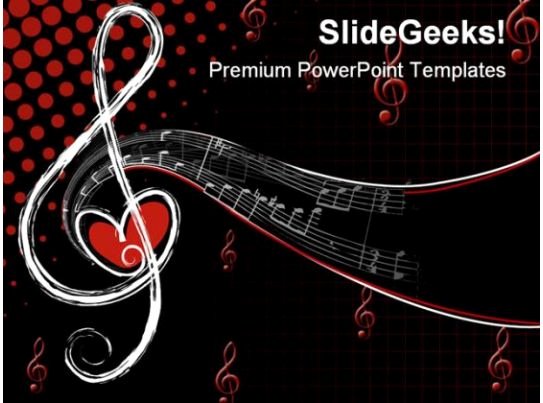 Free Music Powerpoint Templates Beautiful Music Notes Abstract Powerpoint Template 0610 Powerpoint Shapes