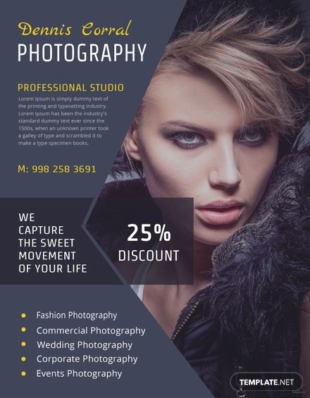Free Photography Flyer Templates Elegant Editable Graphy Flyer Template In Adobe Shop Illustrator Microsoft Word Publisher