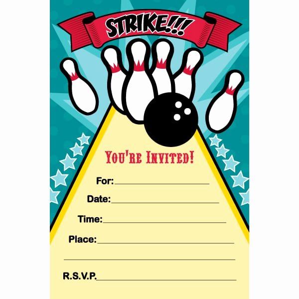 Free Printable Bowling Party Invitations Beautiful Bowling Invitation Template Free
