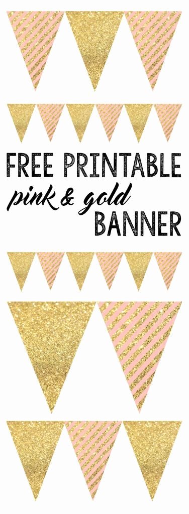 Free Printable Bridal Shower Banner New Pink and Gold Banner Free Printable